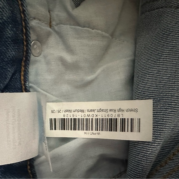 Quince Women’s Stretch High Rise Straight Jeans Medium Wash size 26 inseam 28 - Picture 11 of 11